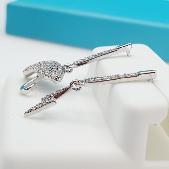 "925 Sterling Silver CZ Beautiful Earrings for Women, 1USPAR4260 - Picture 11 of 11